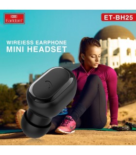 Earldom ET-BH25 Wireless Bluetooth Mini Headset with Mic, Black