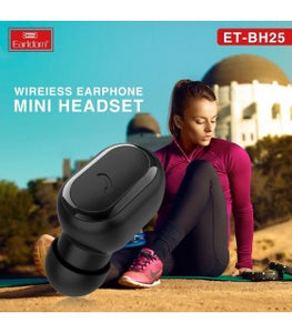 Earldom ET-BH25 Wireless Bluetooth Mini Headset with Mic, Black